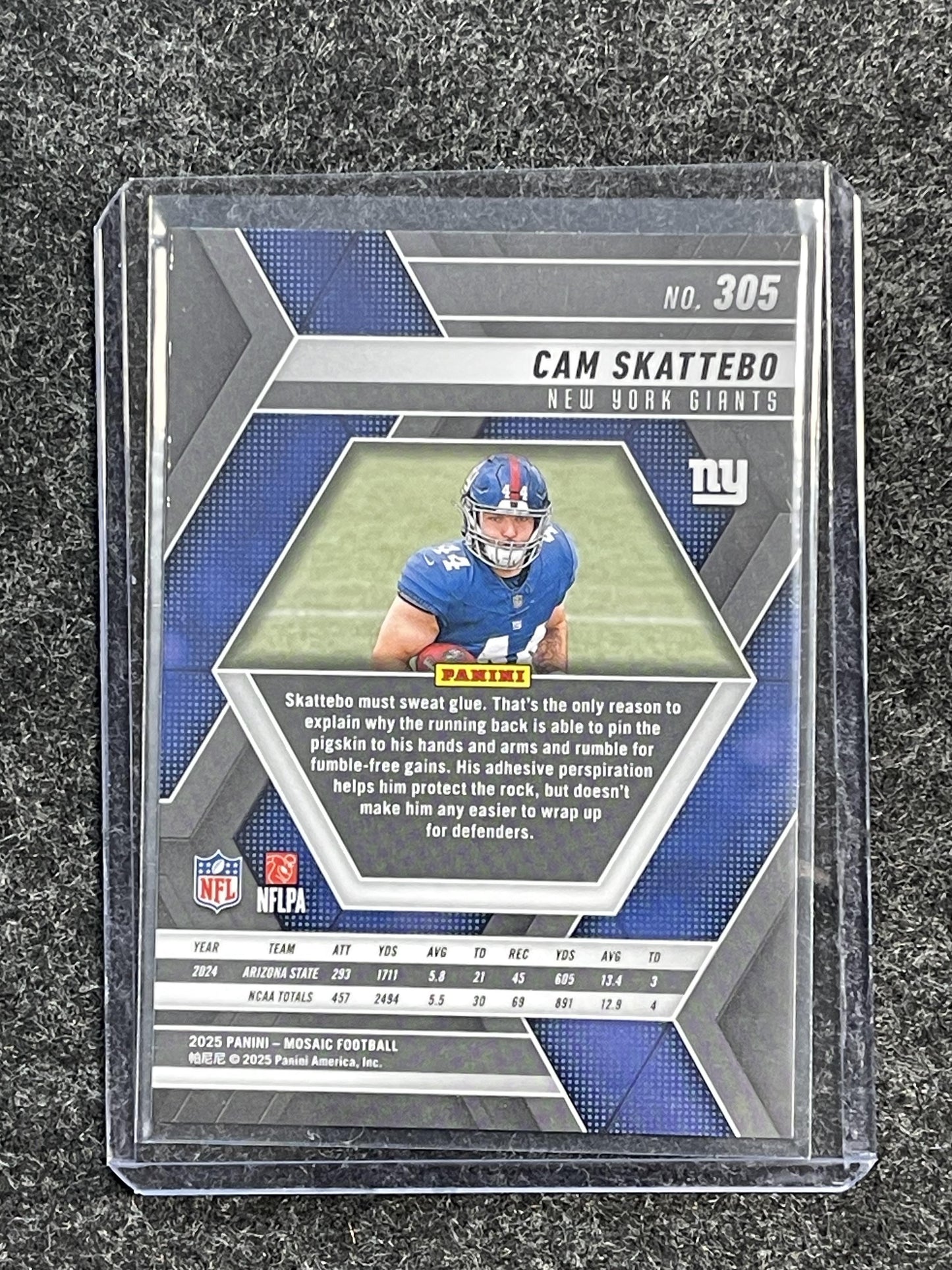 2025 Panini Mosaic #305 Cam Skattebo New York Giants RC