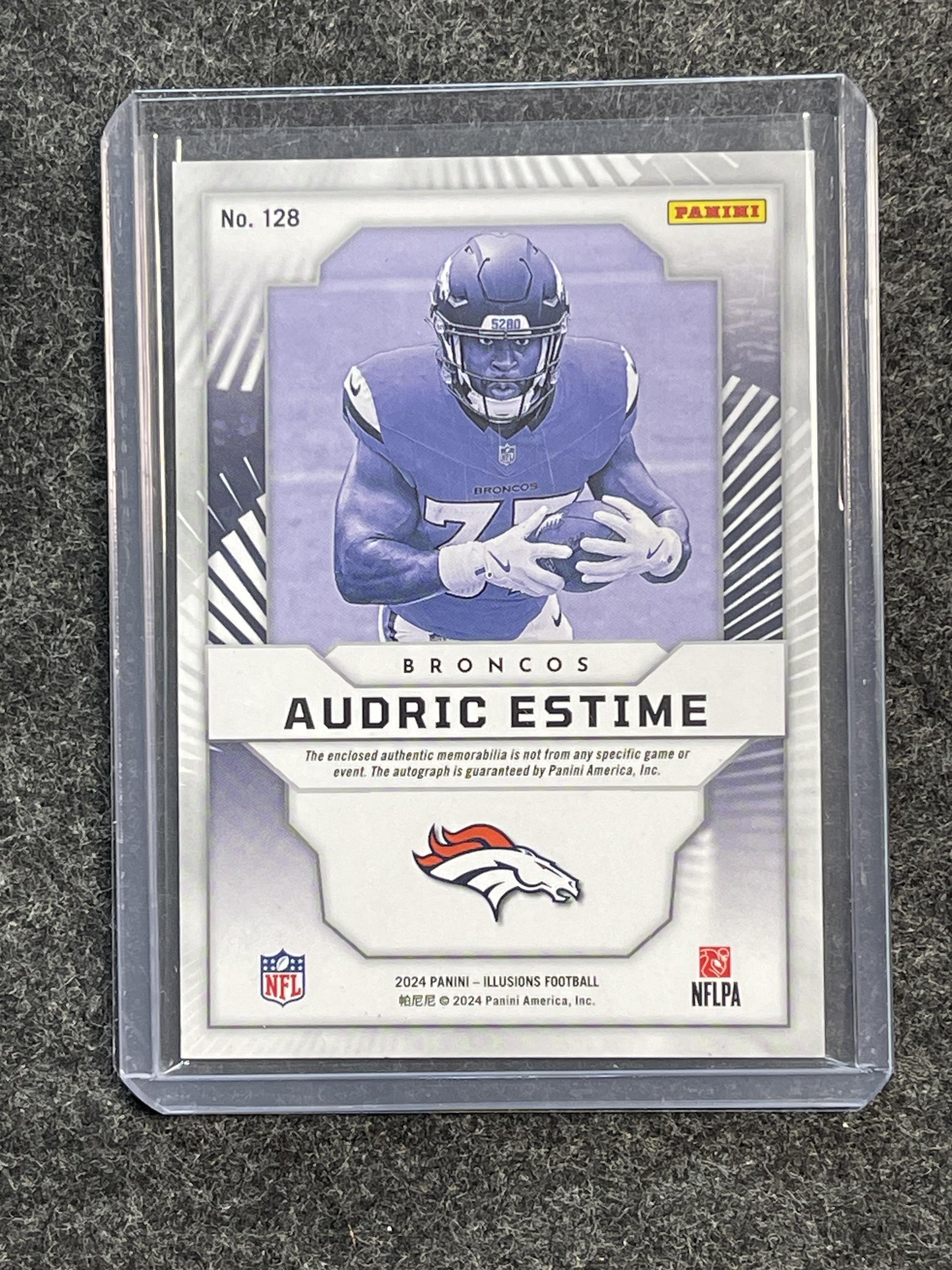 2024 Panini Illusions #128 Audric Estime First Impressions RPA Bronze #/299