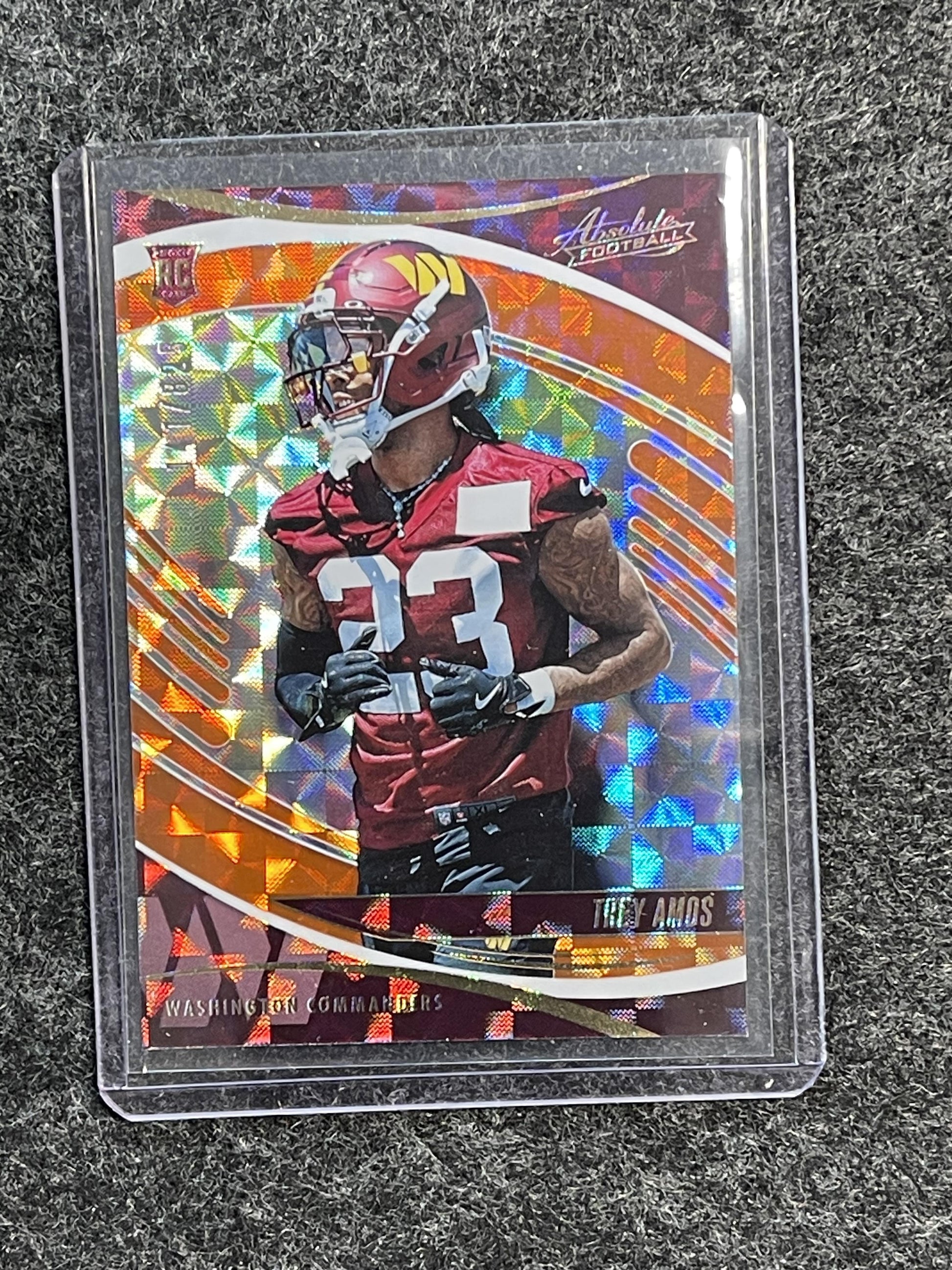 2025 Panini Absolute #190 Trey Amos Orange Mosaic #/825 Washington Commanders