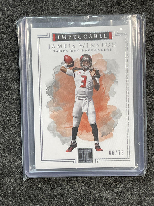 2017 Panini Impeccable #32 Jameis Winston #/75 Tampa Bay Buccaneers SN