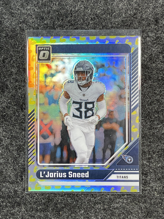 2024 Donruss Optic #194 L'Jarius Sneed Flex #/149 Tennessee Titans SN