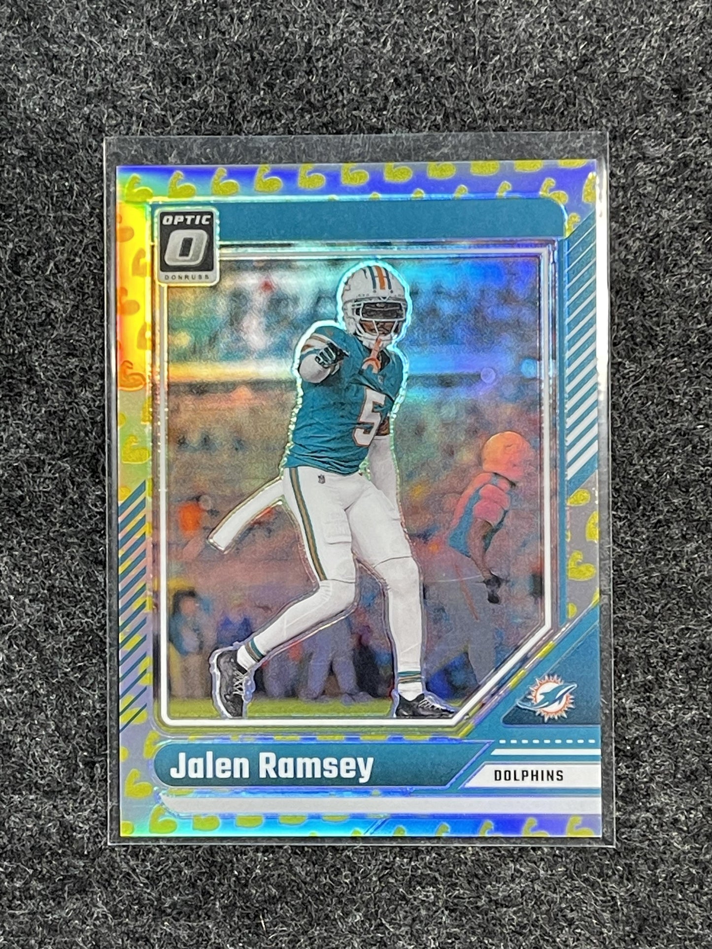 2024 Donruss Optic #126 Jalen Ramsey Flex #/149 Miami Dolphins SN