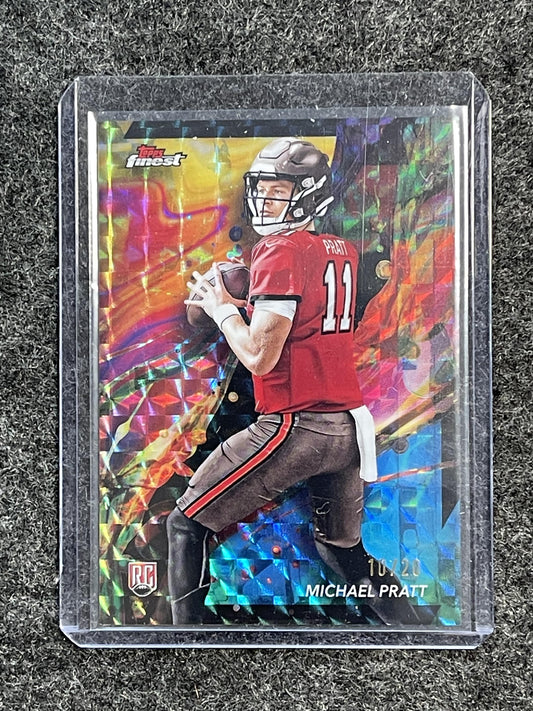 2024 Finest #65 Michael Pratt Black Geo Refractor #/25 Tampa Bay Buccaneers