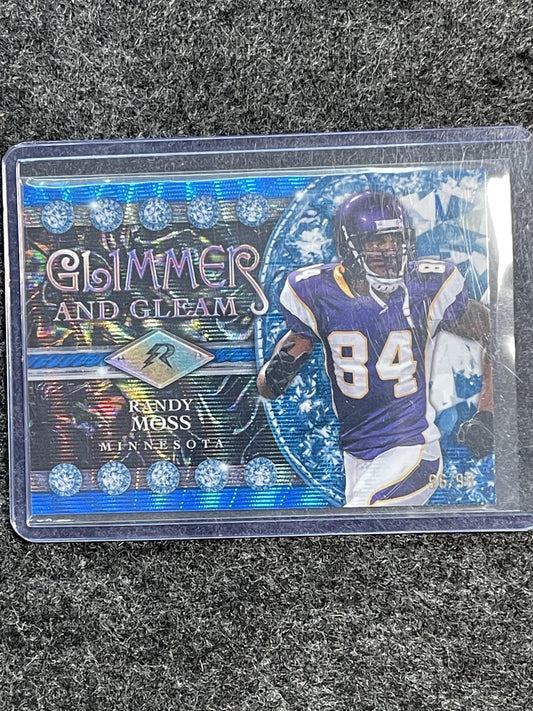 2024 Topps Resurgence #GG-14 Randy Moss Glimmer and Gleam Blue Surge #/99