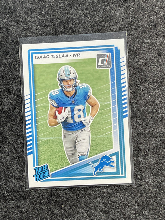 2025 Donruss #338 Isaac TeSlaa Detroit Lions RC