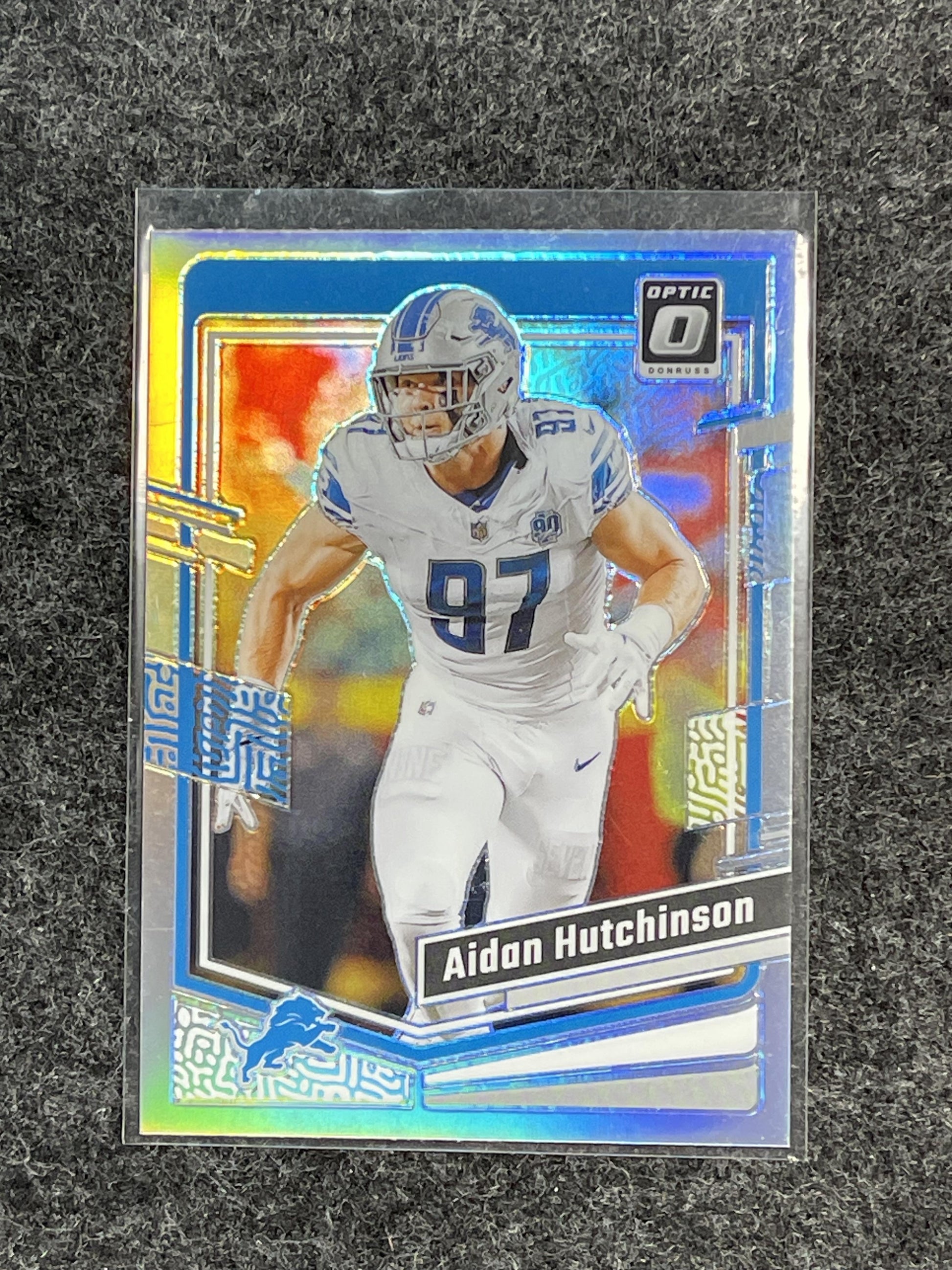 2023 Donruss Optic #58 Aidan Hutchinson Holo Detroit Lions