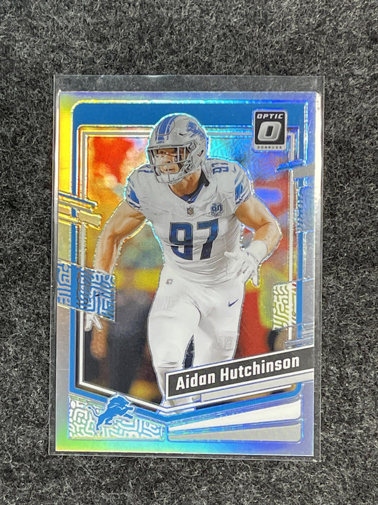 2023 Donruss Optic #58 Aidan Hutchinson Holo Detroit Lions