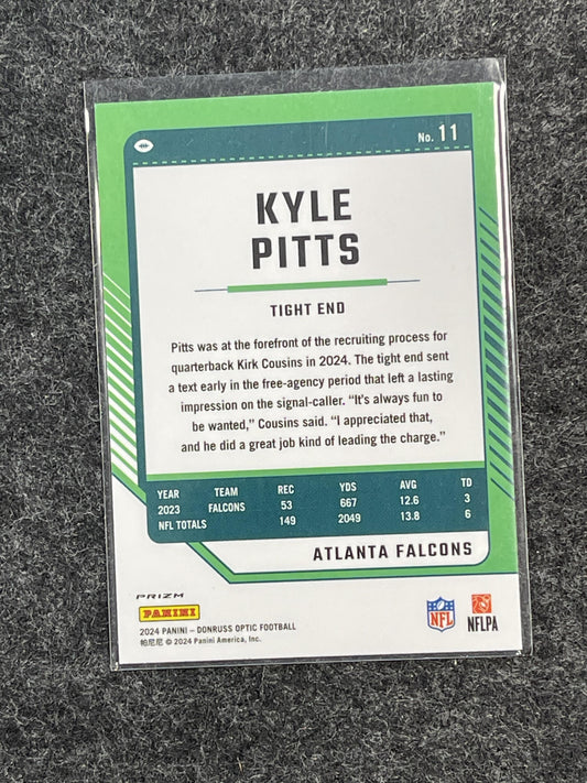 2024 Donruss Optic #11 Kyle Pitts Holo Atlanta Falcons