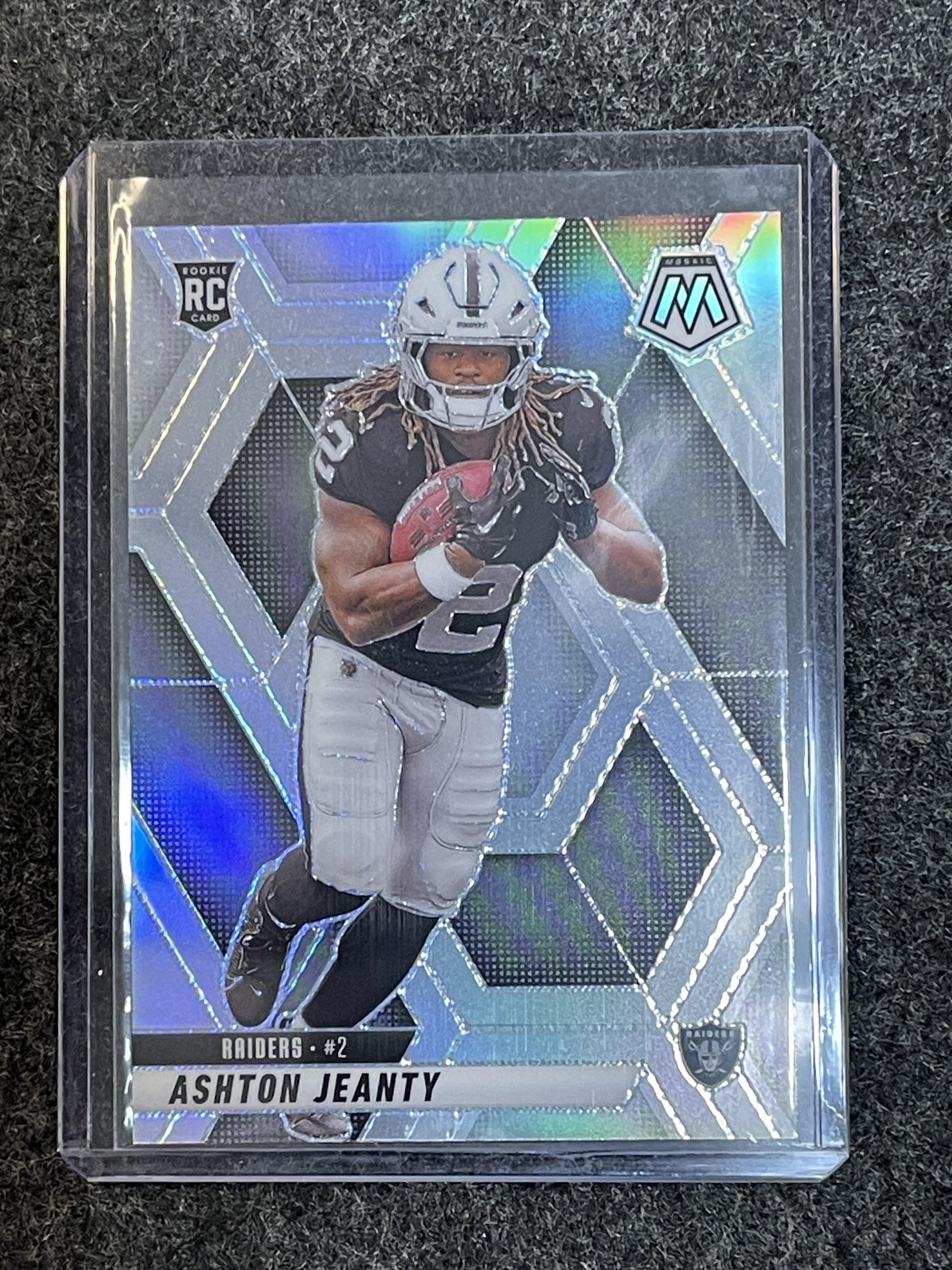 2025 Panini Mosaic #287 Ashton Jeanty Silver Las Vegas Raiders RC