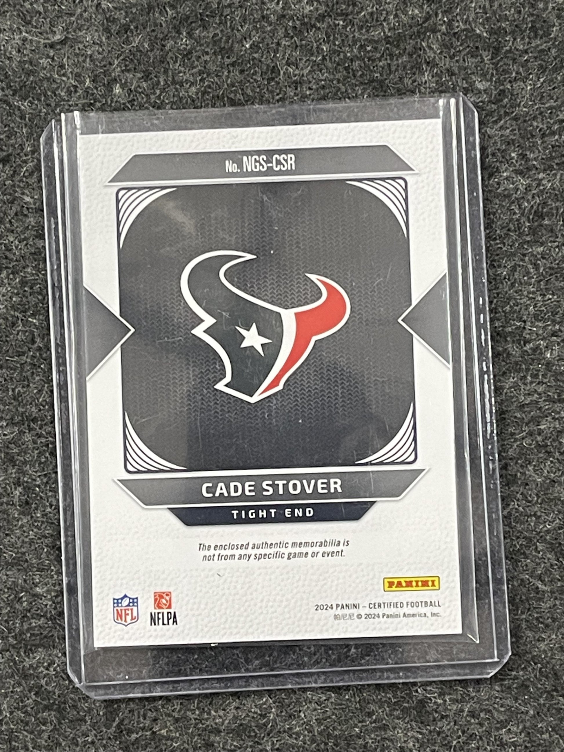 2024 Panini Certified #NGS-CSR Cade Stover New Generation Jerseys Mirror #/399