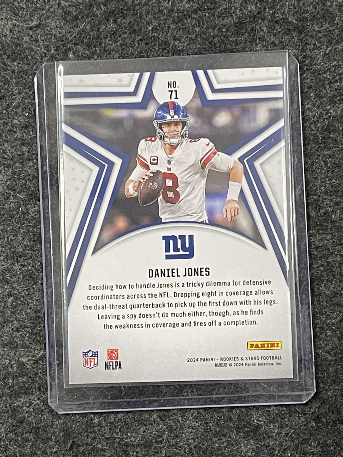 2024 Panini Rookies & Stars #71 Daniel Jones Purple #/299 New York Giants SN