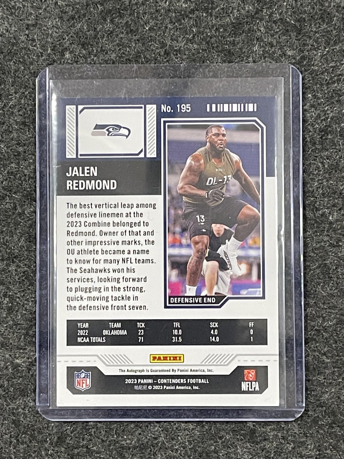2023 Panini Contenders #195 Jalen Redmond Seattle Seahawks RC,AU