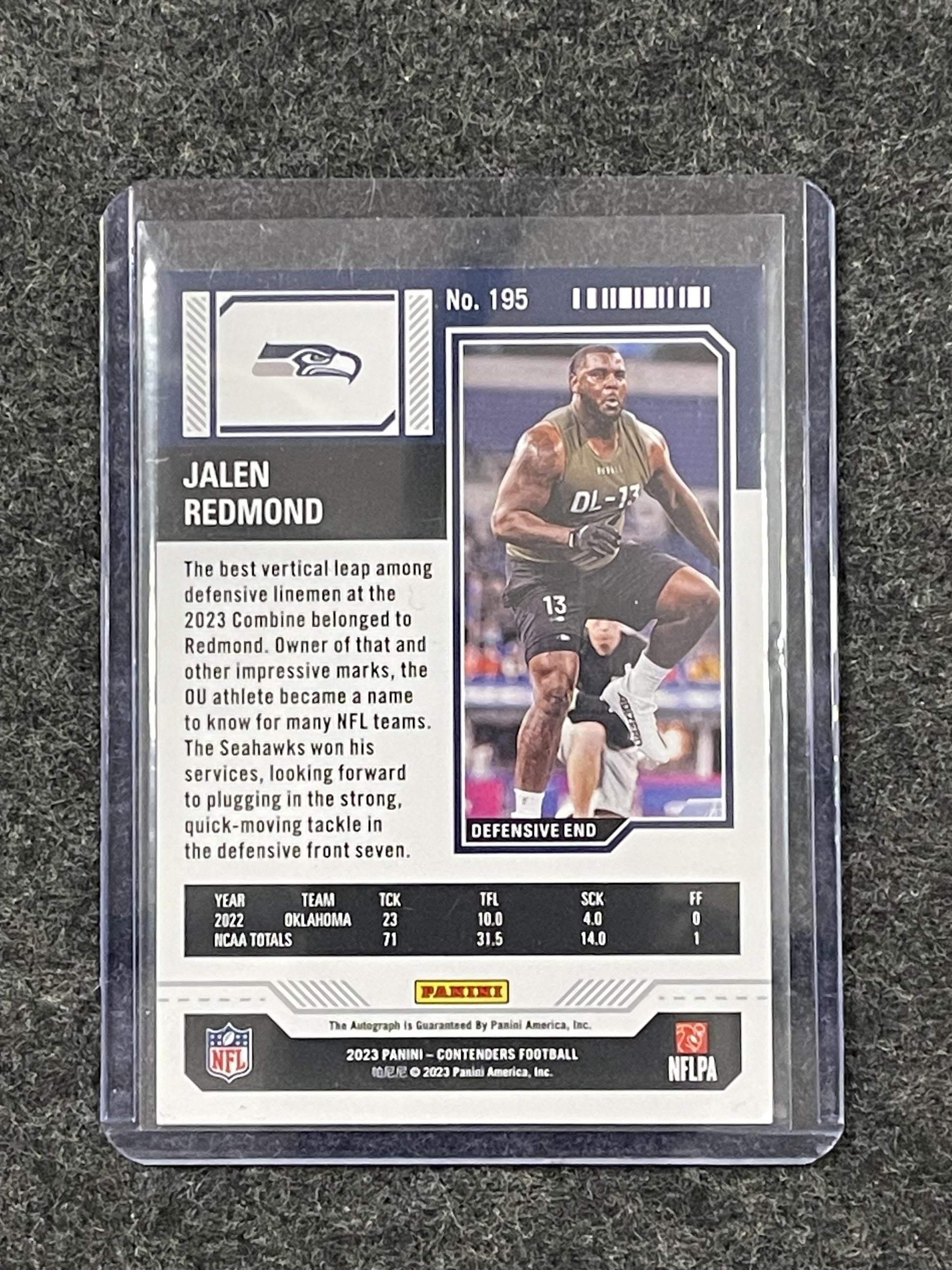 2023 Panini Contenders #195 Jalen Redmond Seattle Seahawks RC,AU