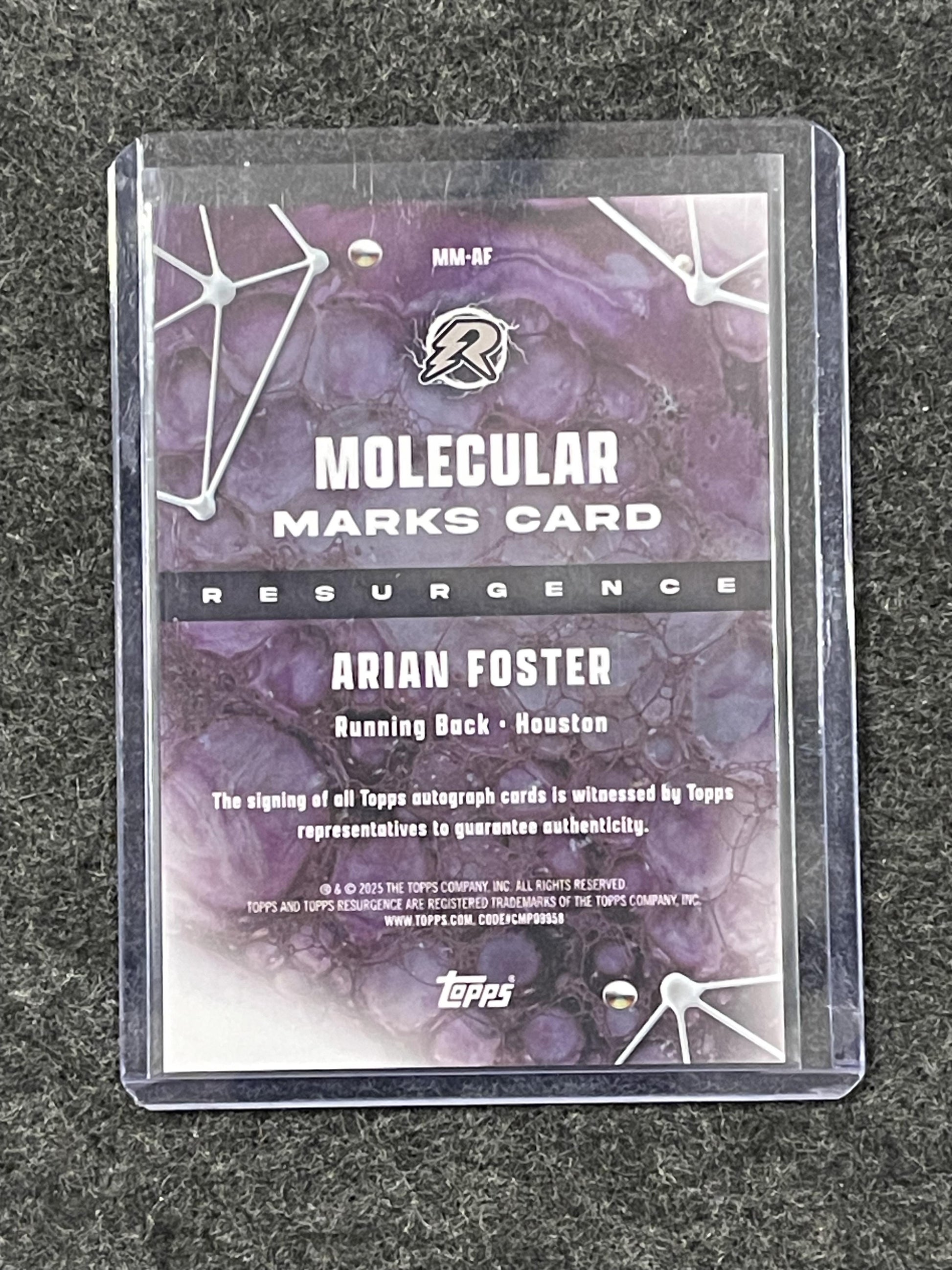 2024 Topps Resurgence - Molecular Marks Autographs #MM-AF Arian Foster Texans