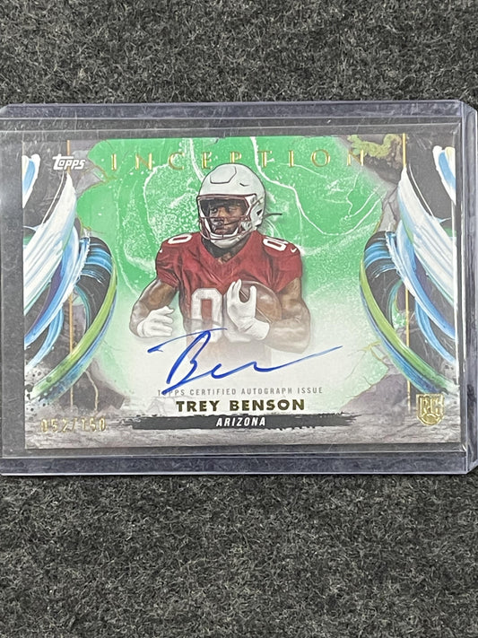 2024 Topps Inception #RAV-TB Trey Benson Rookie Autos Variations Green #/150