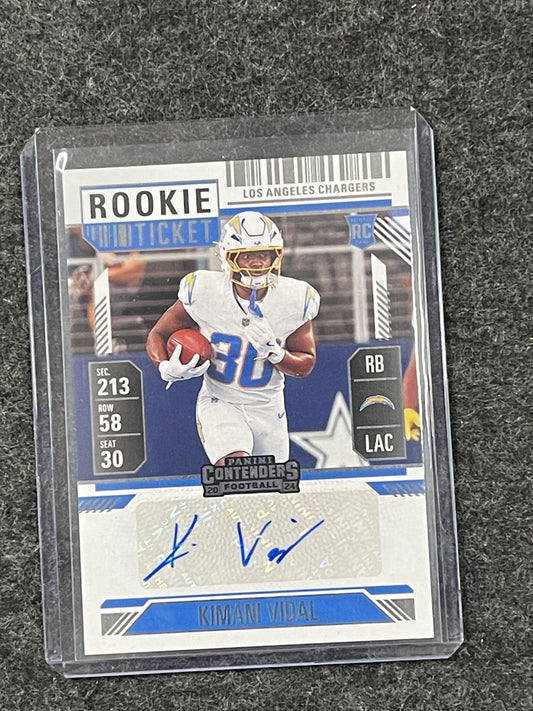 2024 Panini Contenders #188 Kimani Vidal Los Angeles Chargers RC,AU