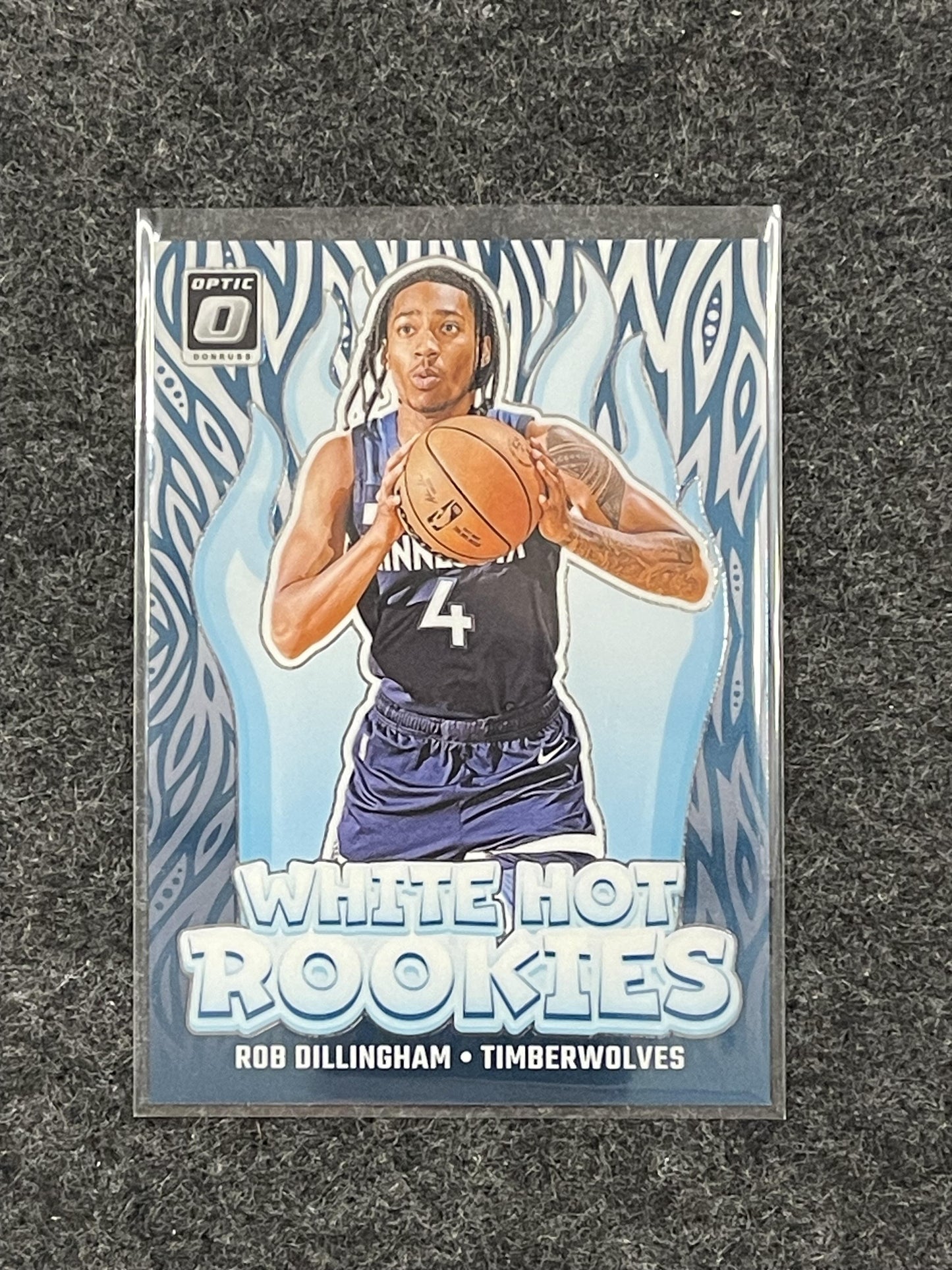 2024-25 Donruss Optic #8 Rob Dillingham White Hot Rookies Minnesota Timberwolves