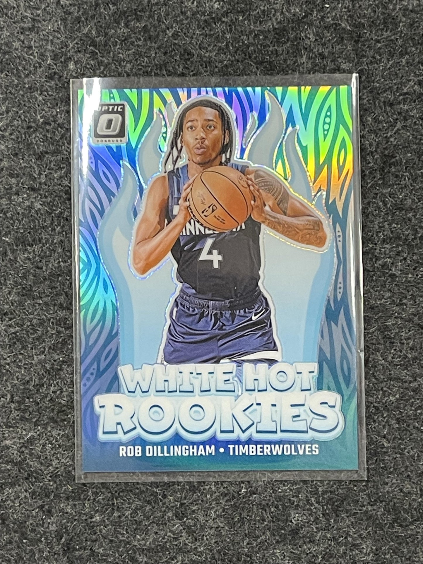 2024-25 Donruss Optic #8 Rob Dillingham White Hot Rookies Holo Timberwolves