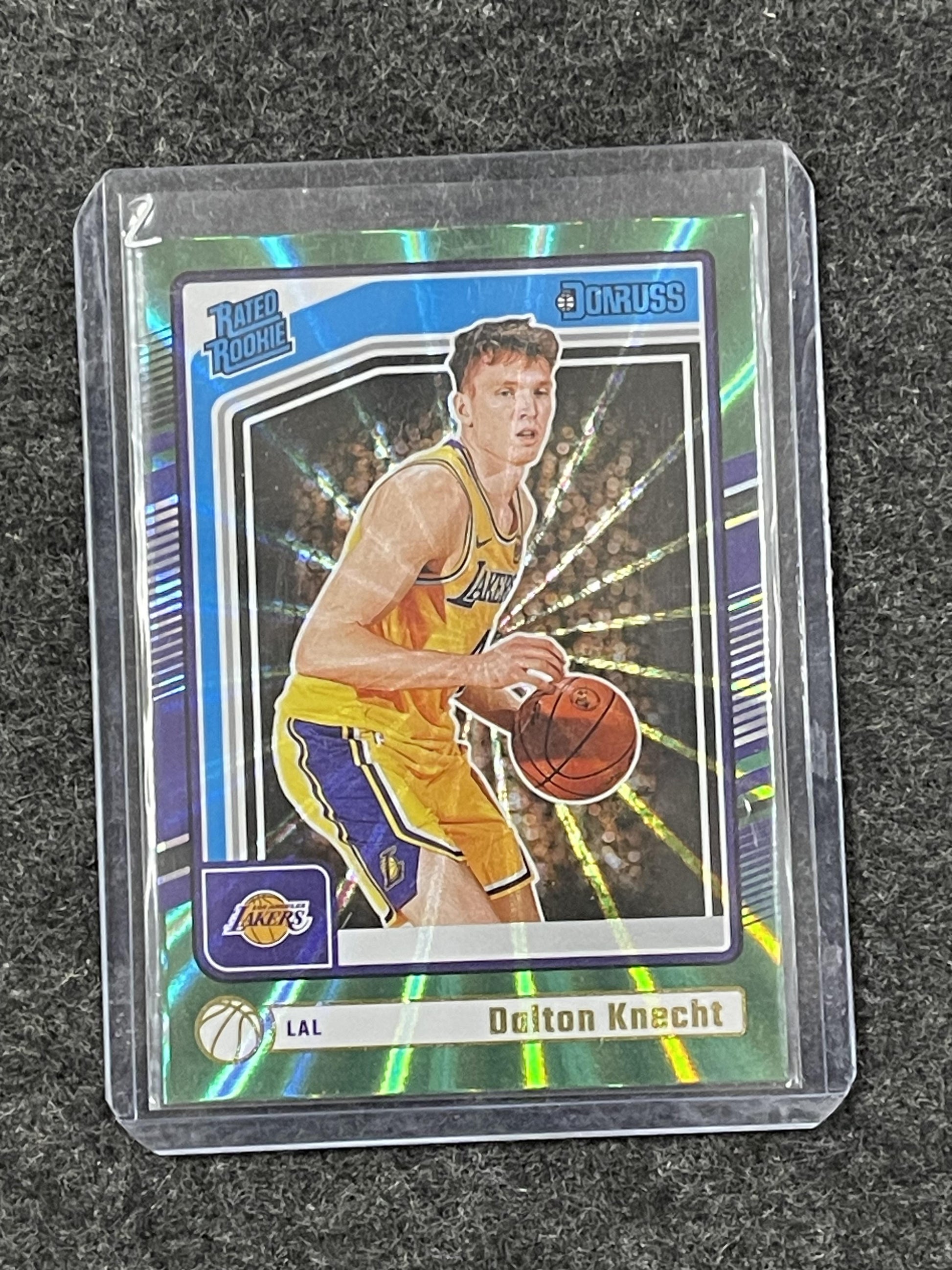 2024-25 Donruss #227 Dalton Knecht Holo Green Laser Los Angeles Lakers RC