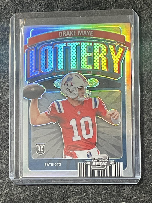 2024 Panini Contenders Optic #LT-DME Drake Maye Lottery Ticket Patriots
