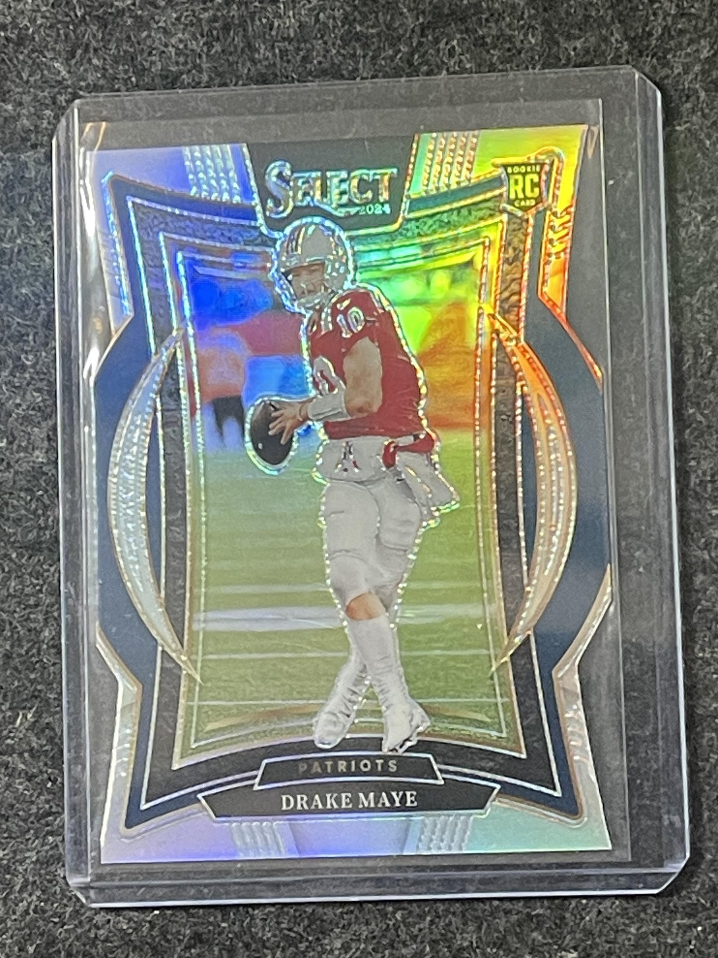 2024 Panini Select #27 Drake Maye Silver Prizm Die Cut New England Patriots RC