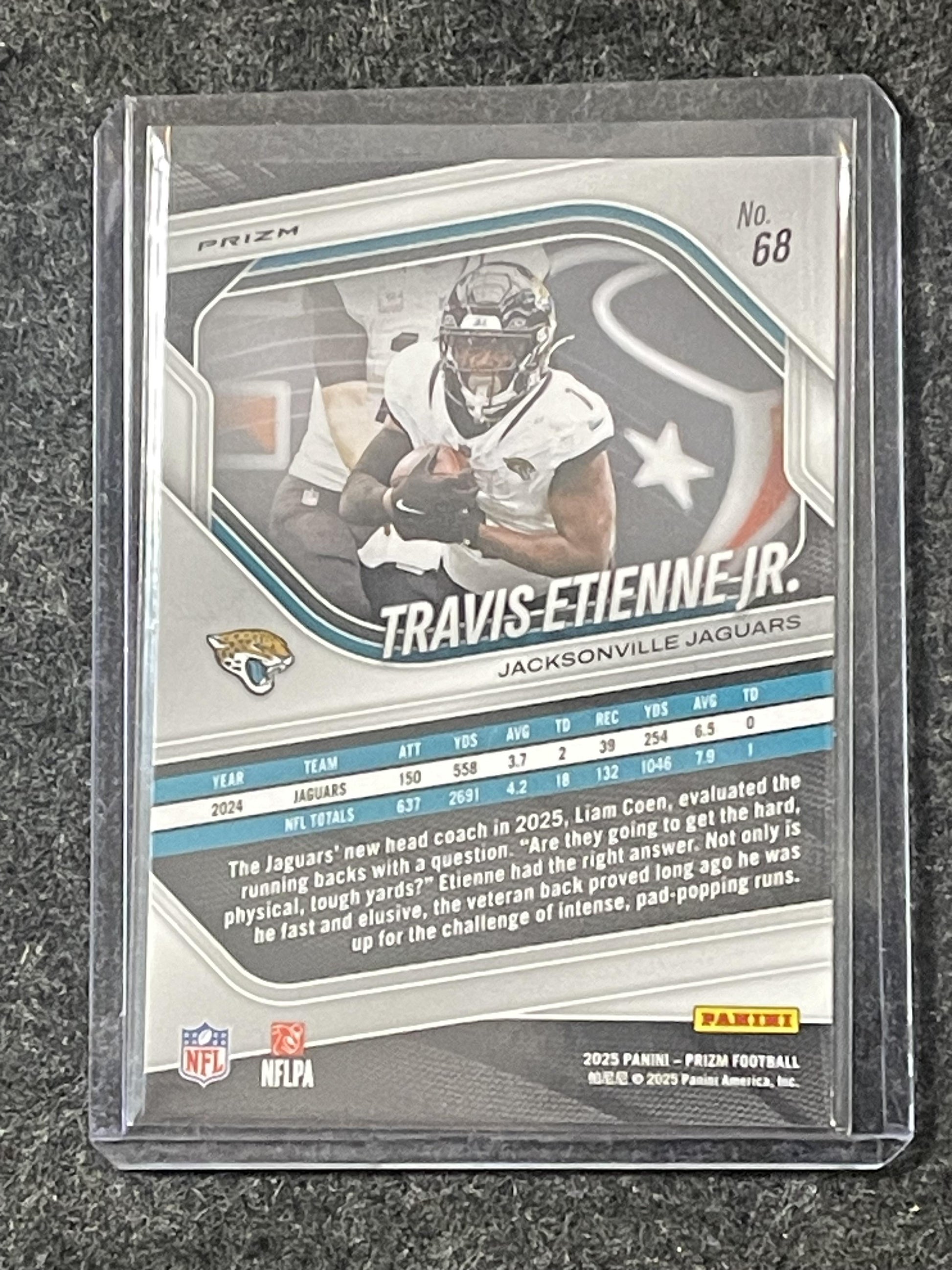 2025 Panini Prizm #68 Travis Etienne Jr. Orange Ice Jacksonville Jaguars