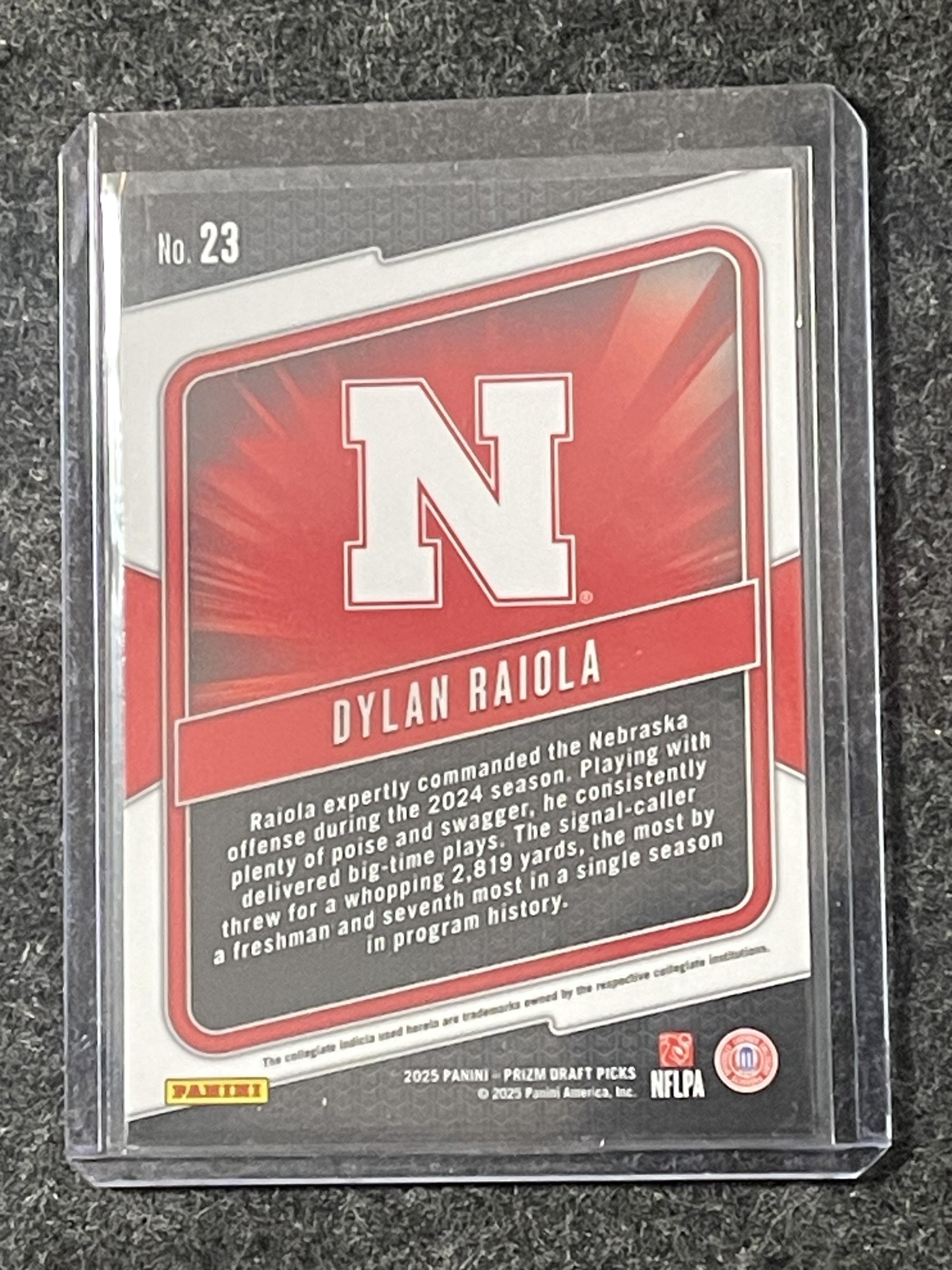 2025 Panini Prizm Draft Picks #23 Dylan Raiola Hype Nebraska Cornhuskers