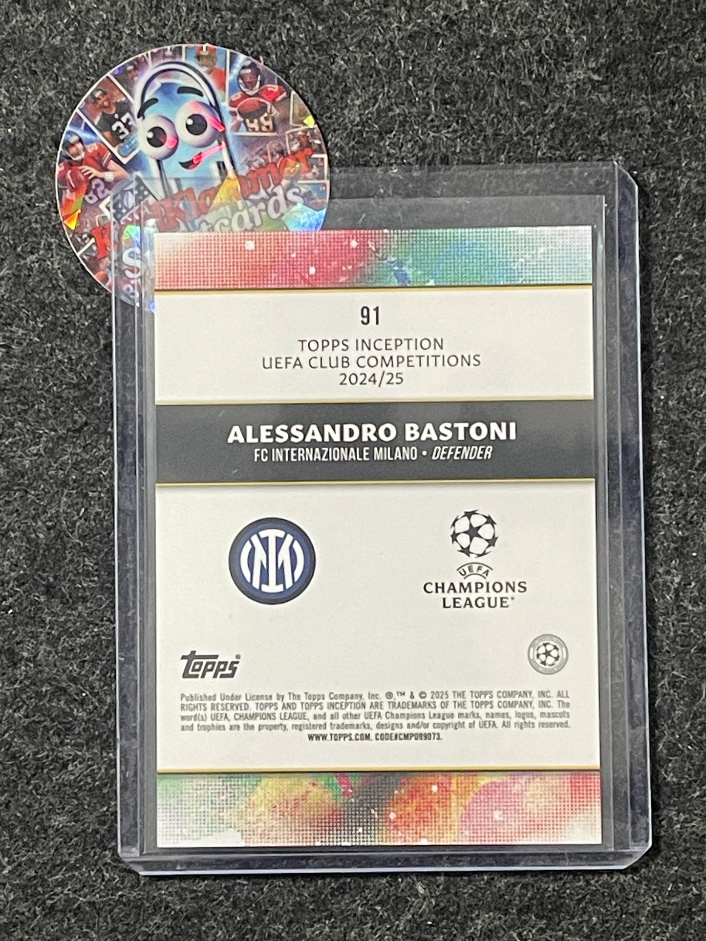 2024-25 Topps Inception UCC #91 Alessandro Bastoni Inter Milan