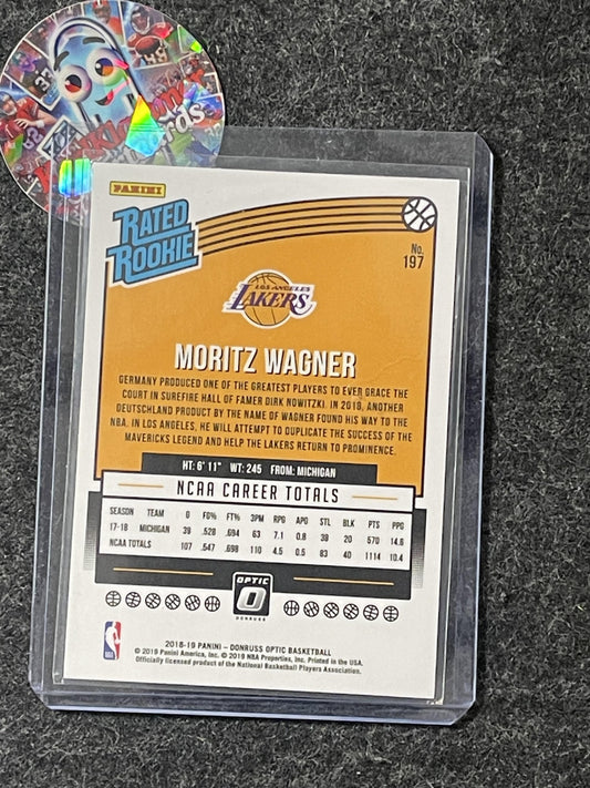 2018-19 Donruss Optic #197 Moritz Wagner Los Angeles Lakers RC