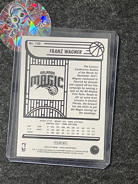 2022-23 Hoops #106 Franz Wagner Blue Orlando Magic