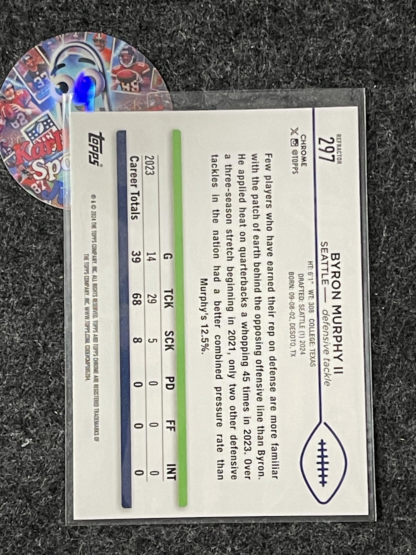 2024 Topps Chrome #297 Byron Murphy II Prism Refractor