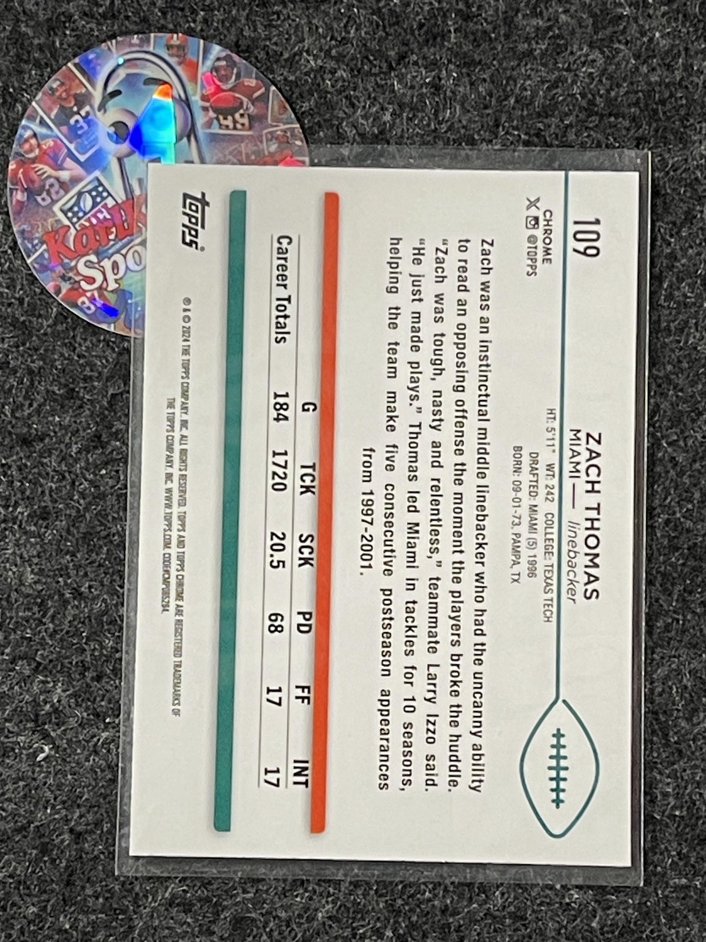 2024 Topps Chrome #109 Zach Thomas X-Fractor