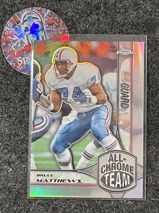 2024 Topps Chrome #ACT-8 Bruce Matthews All-Chrome Team Lazer Refractor