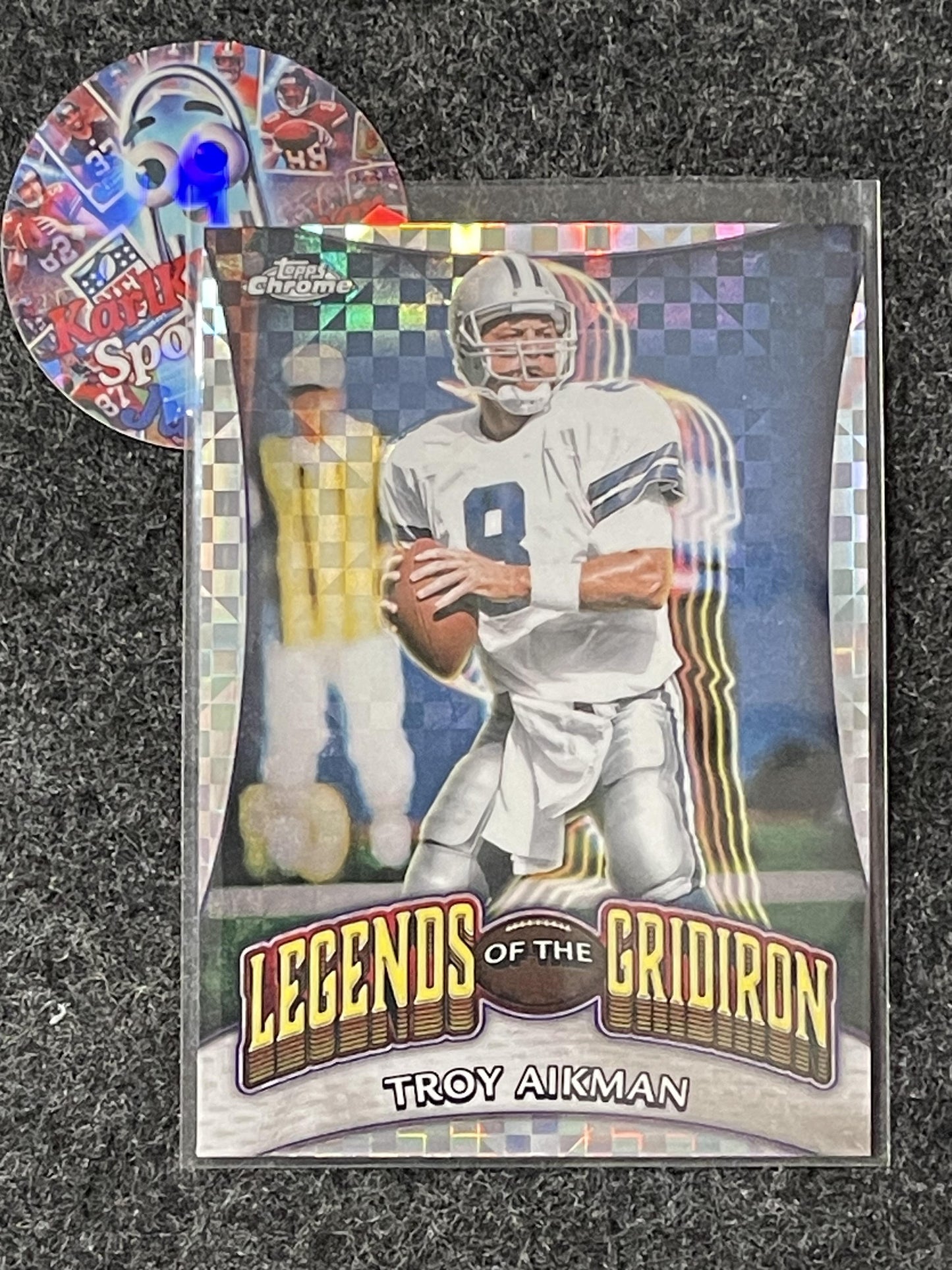 2024 Topps Chrome #LOG-17 Troy Aikman Legends of the Gridiron X-Fractor