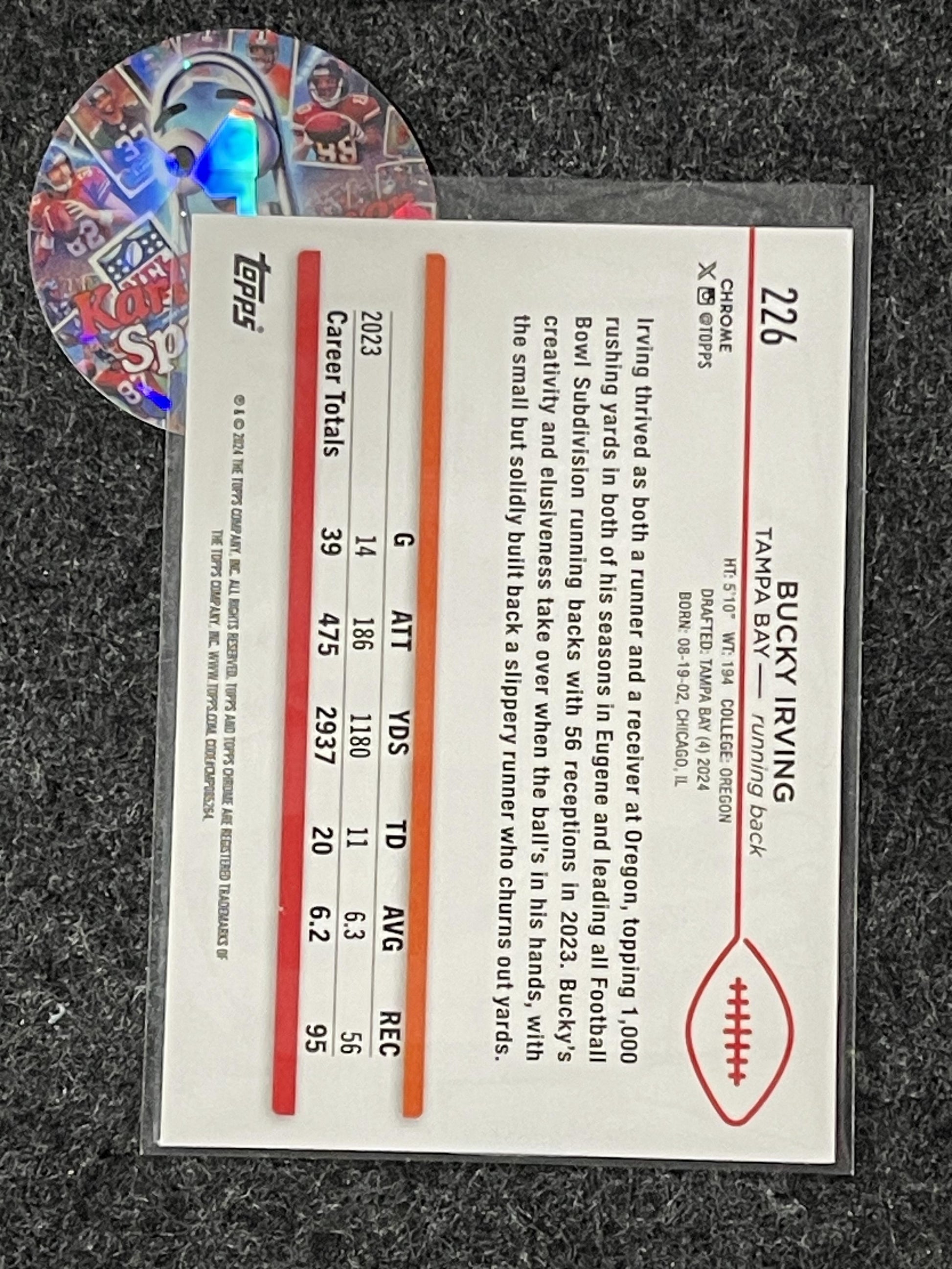 2024 Topps Chrome #226 Bucky Irving