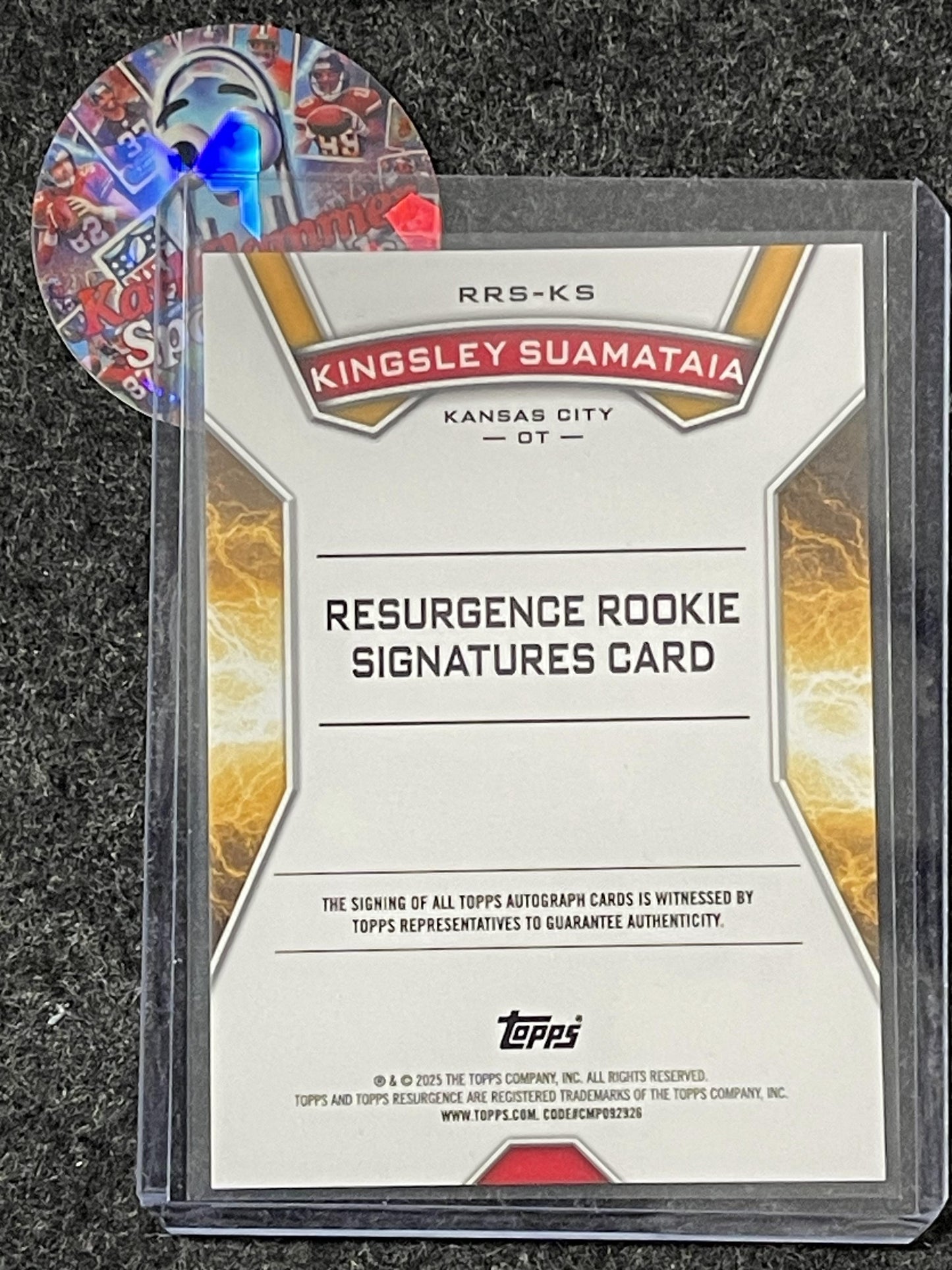 2024 Topps Resurgence - Resurgence Rookie Signatures #RRS-KS Kingsley Suamataia