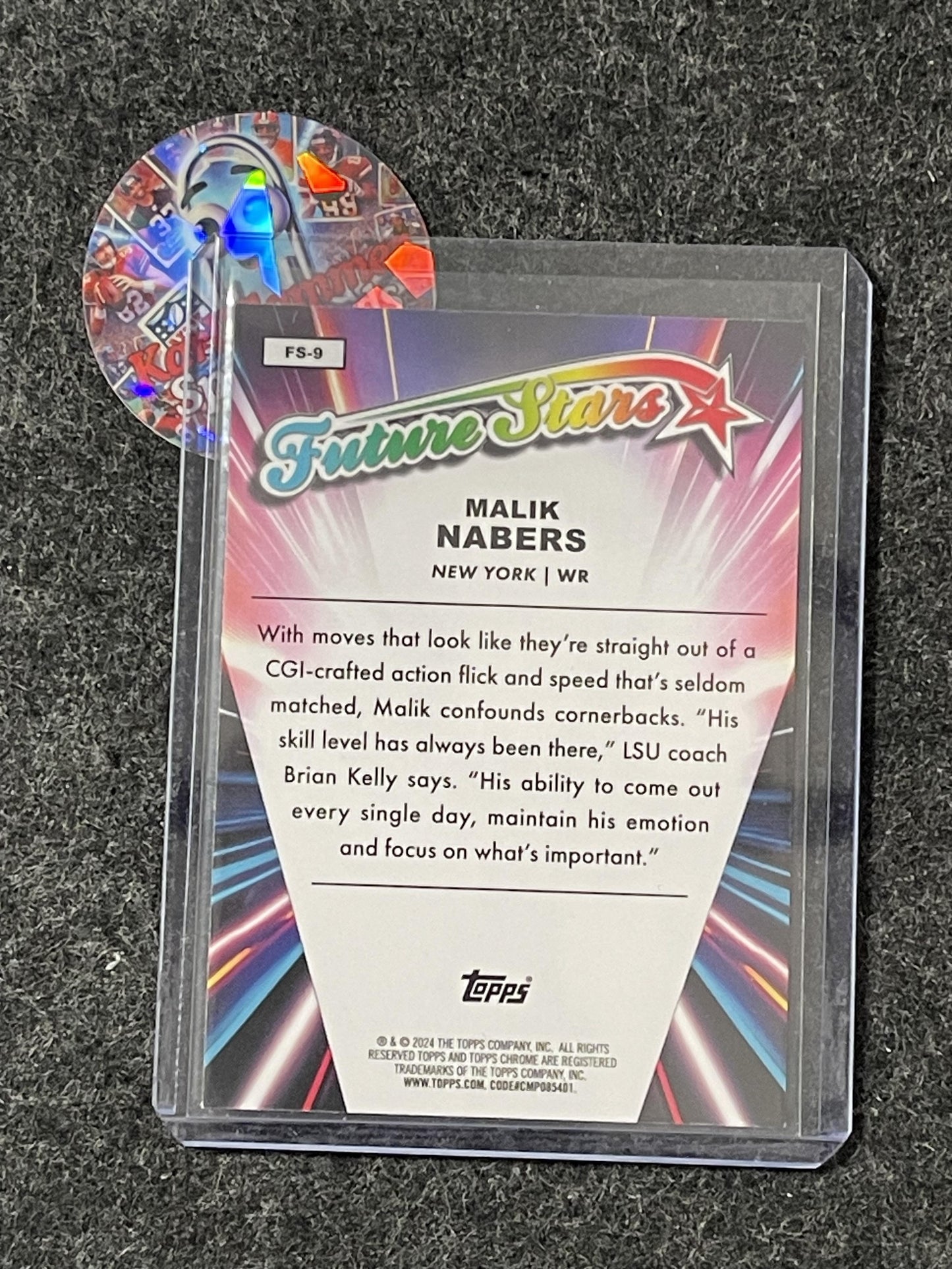 2024 Topps Chrome #FS-9 Malik Nabers Future Stars Lazer Refractor