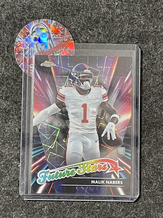 2024 Topps Chrome #FS-9 Malik Nabers Future Stars Lazer Refractor