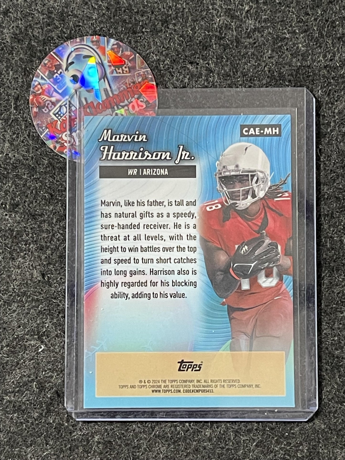 2024 Topps Chrome #CAE-MH Marvin Harrison Jr. Chrome All-Etch Lazer Refractor