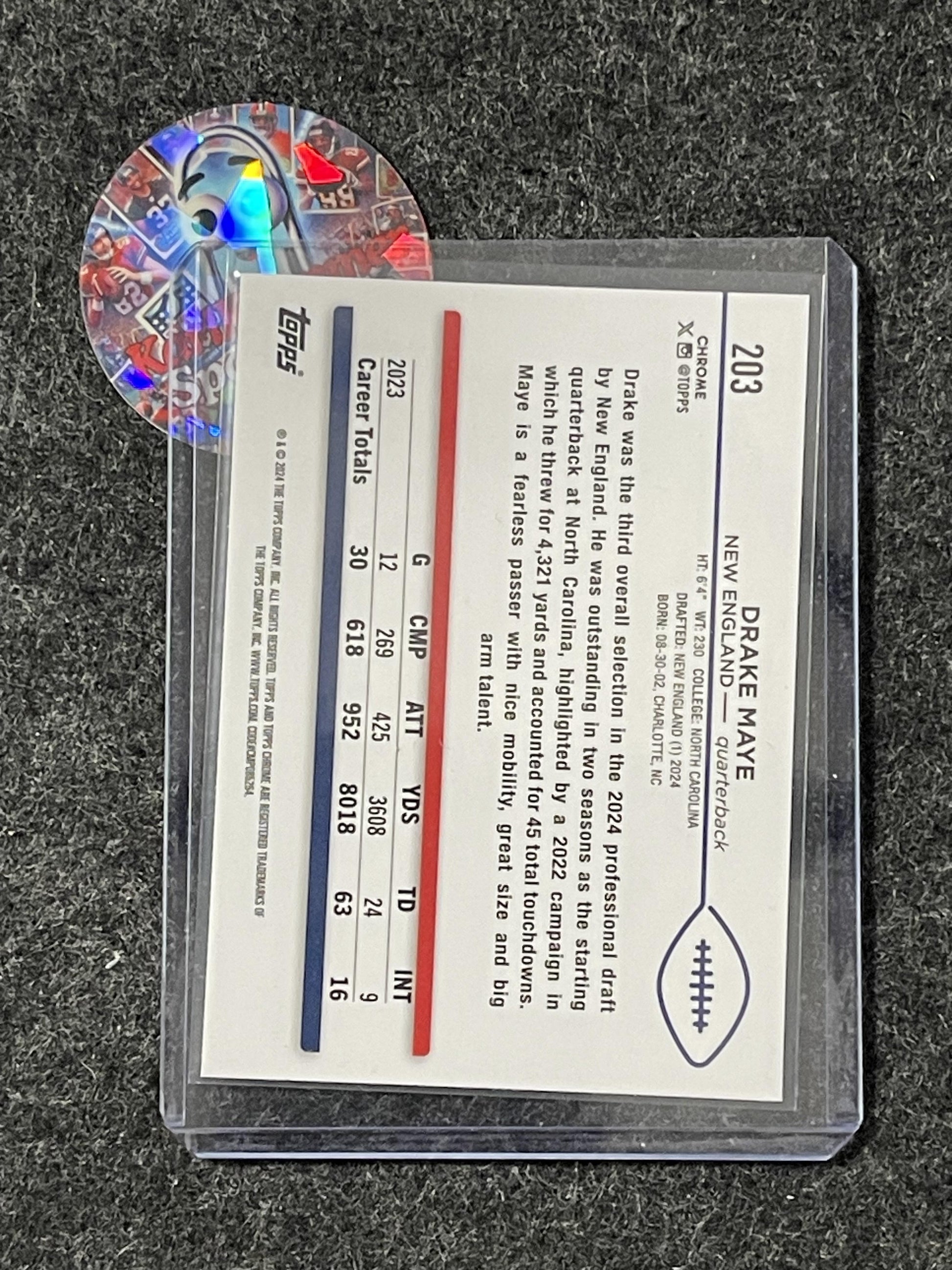 2024 Topps Chrome #203 Drake Maye
