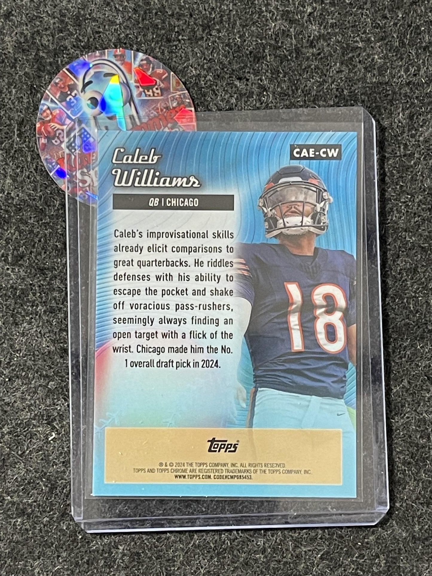 2024 Topps Chrome #CAE-CW Caleb Williams Chrome All-Etch