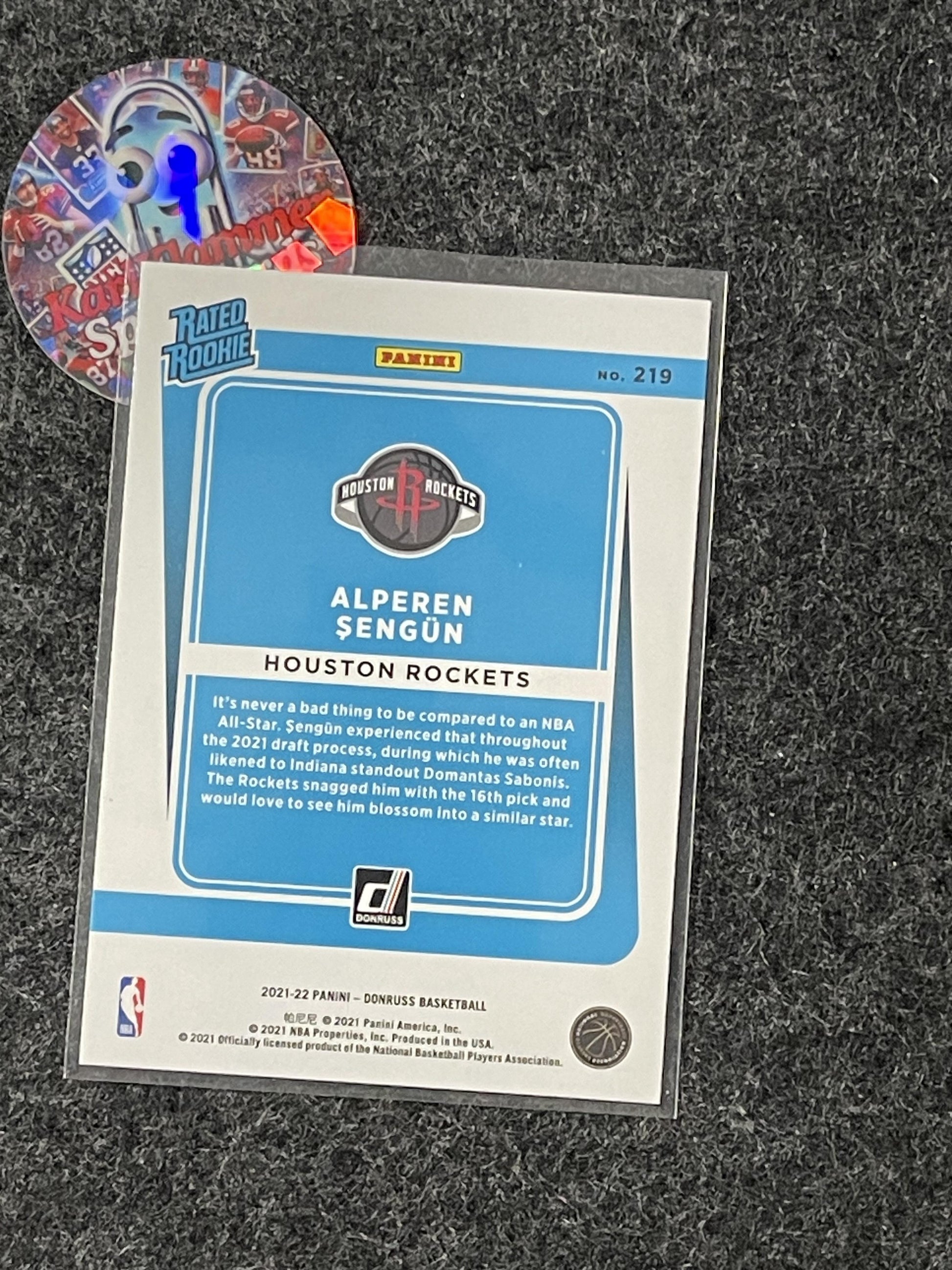 2021-22 Donruss #219 Alperen Sengun