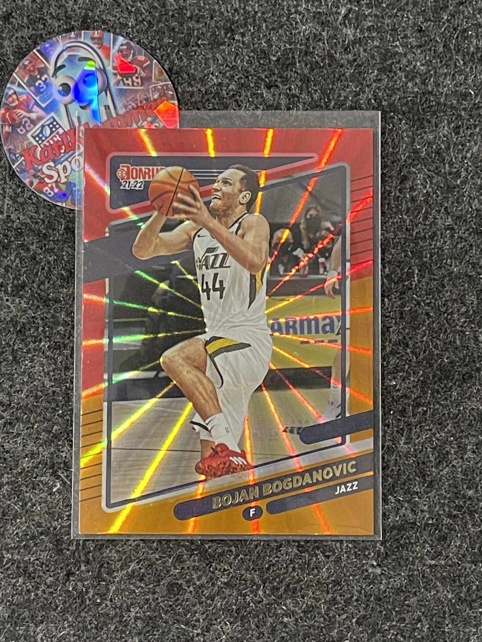 2021-22 Donruss #190 Bojan Bogdanovic Holo Red and Gold Laser