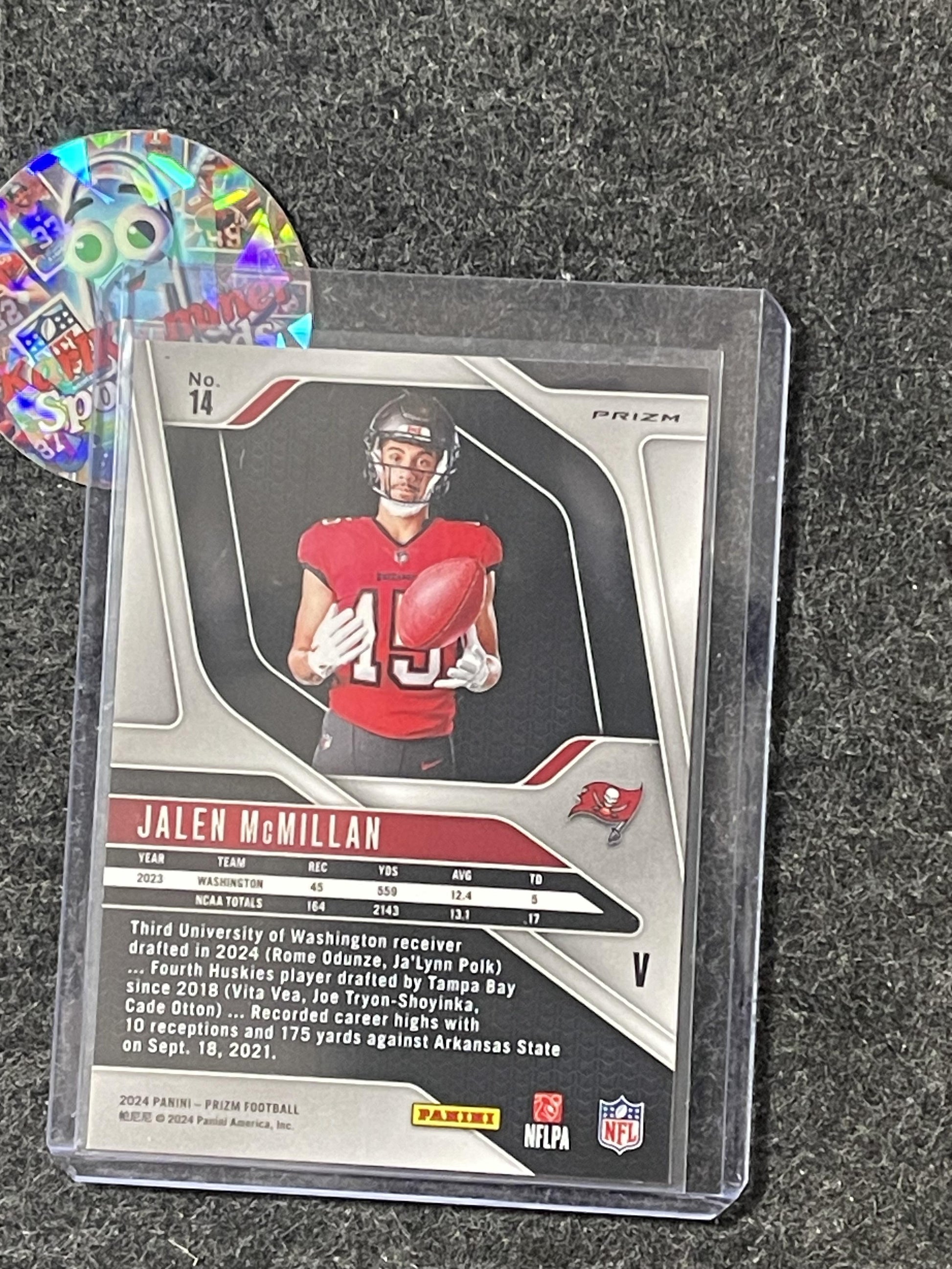 2024 Panini Prizm #14 Jalen McMillan Rookie Variations Silver Prizm Tampa Bay Buccaneers