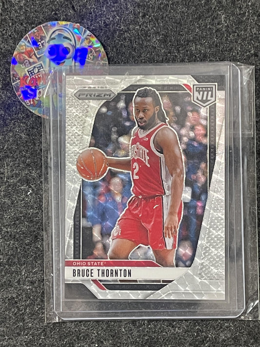 2025 Panini Ohio State University #13 Bruce Thornton Prizm Silver Vinyl #/25 Ohio State Buckeyes SN
