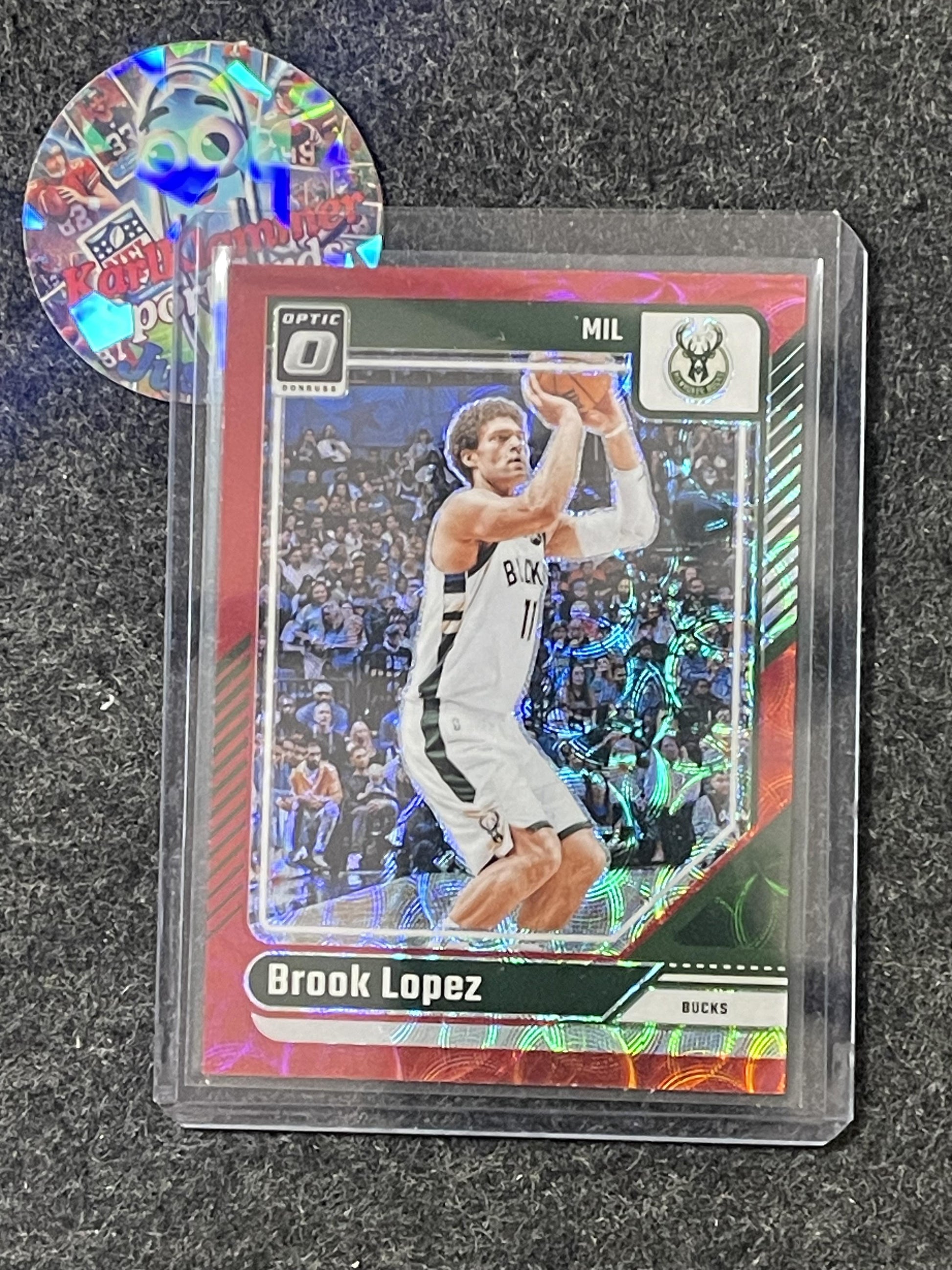 2024-25 Donruss Optic #116 Brook Lopez Red International Milwaukee Bucks