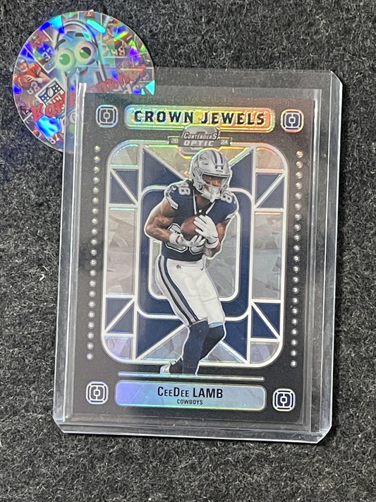 2024 Panini Contenders Optic #CJ-CLB CeeDee Lamb Crown Jewels Dallas Cowboys