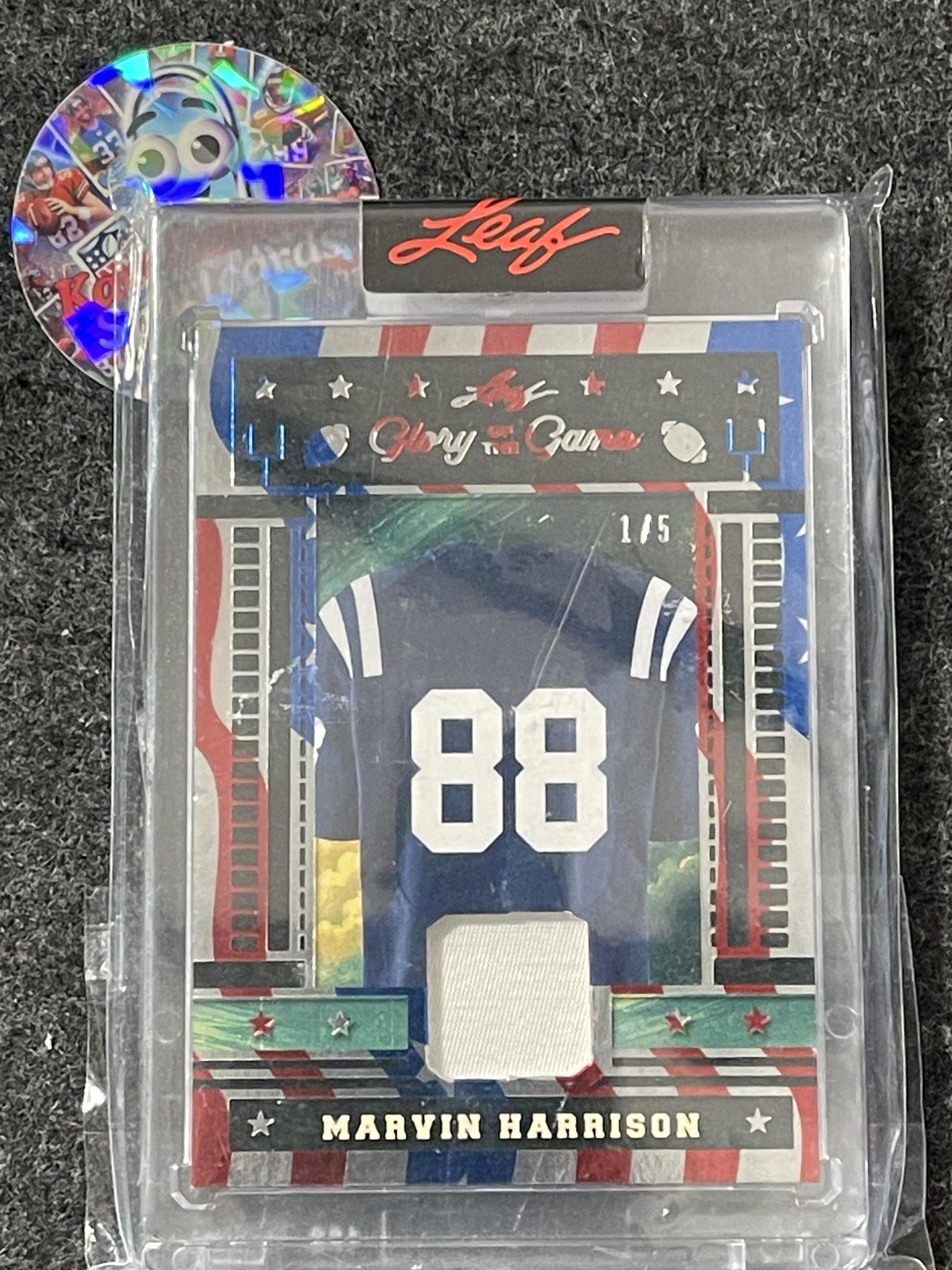 2025 Leaf Glory of the Game - Glory of the Game Used USA Flag Foil #GU-38 Marvin Harrison #/5 SN,MEM