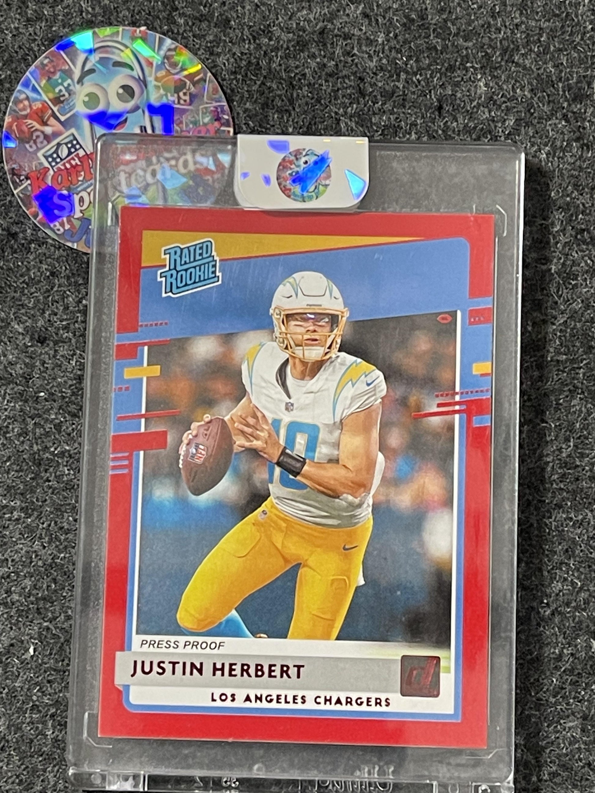 2020 Donruss #303 Justin Herbert Press Proof Red Los Angeles Chargers RC