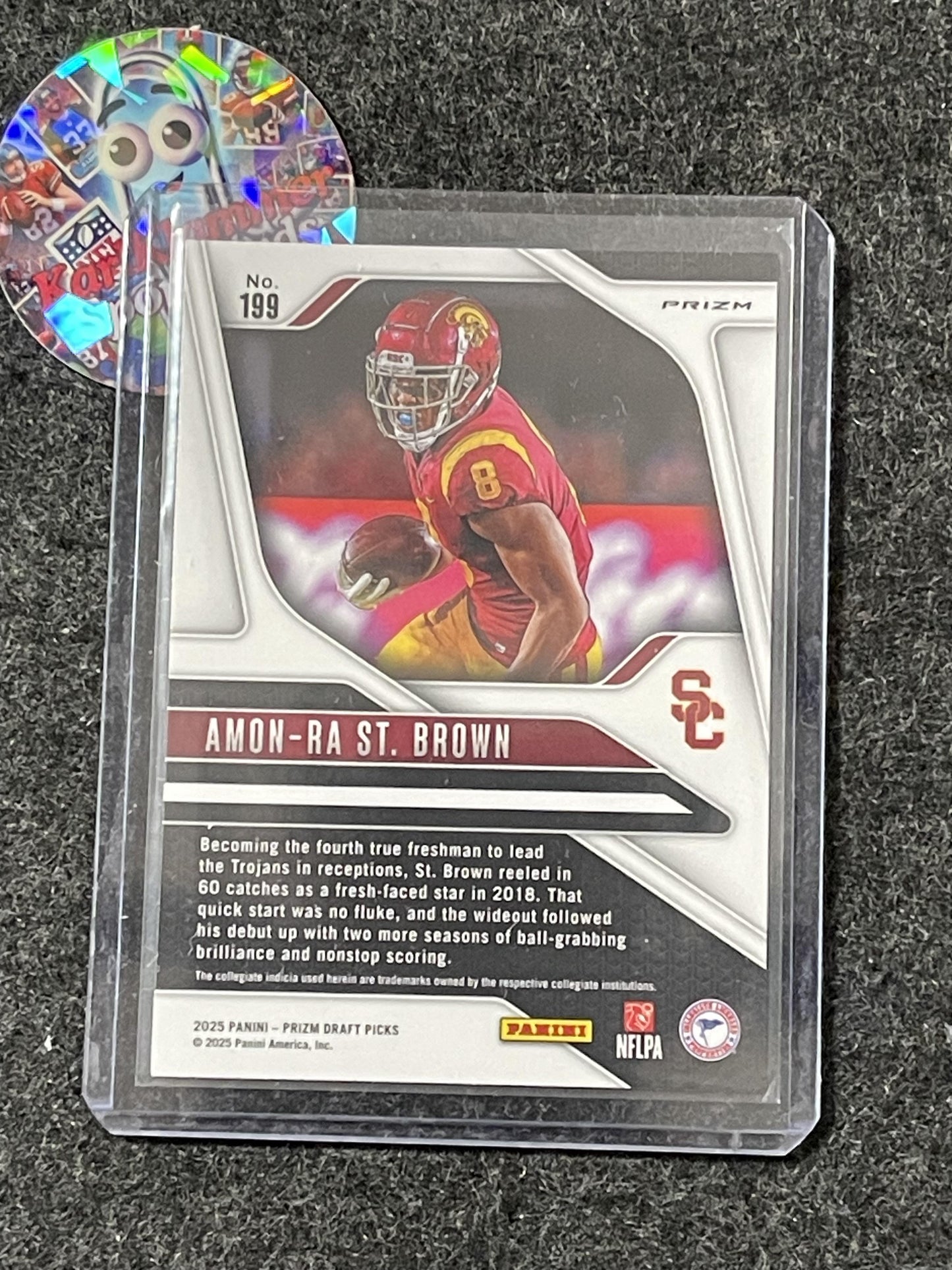 2025 Panini Prizm Draft Picks #199 Amon-Ra St. Brown Prizms Gold Ice USC Trojans